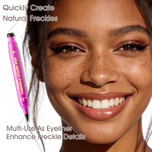Dual-Ended Freckle Stamp Pen Waterproof - Caramel Brown