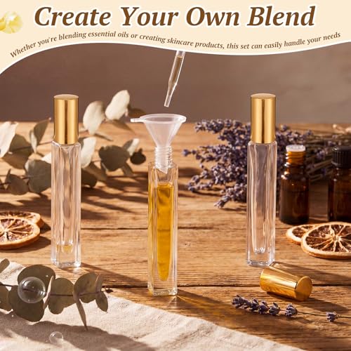 Citrine Crystal Roller Bottles 10ml - 30 Pack Essential Oil Refillable