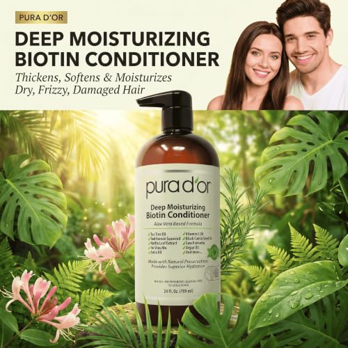 PURA D'OR Deep Moisturizing Conditioner for Dry, Damaged Hair 24oz