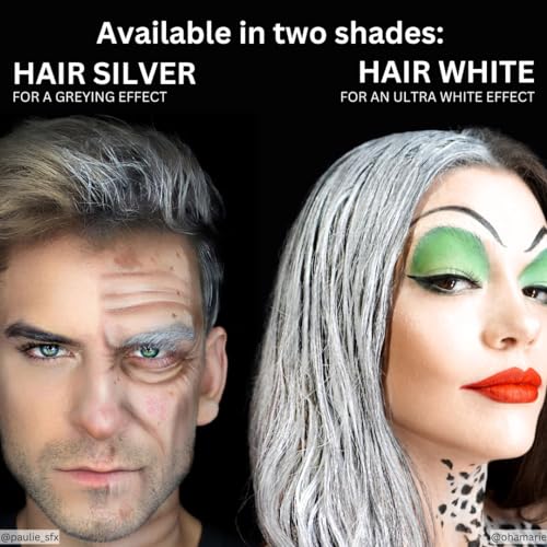 Mehron Makeup Hair White | Washable White Hair Dye | Temporary Hair Color for Theatre, Cosplay, & Halloween 4.5 oz (133 ml)
