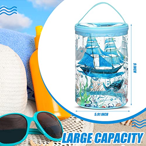 Sanwuta Sailboat Clear Toiletry & Makeup Bag Waterproof Travel Organizer
