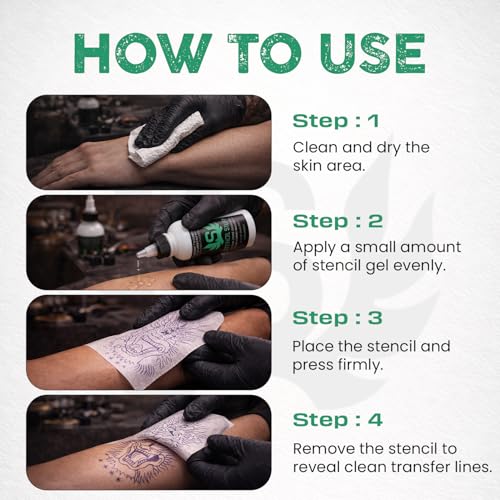 Stencil Stuff Tattoo Stencil Transfer Gel 4oz - Fast-Drying, Vegan-Friendly, Long-Lasting