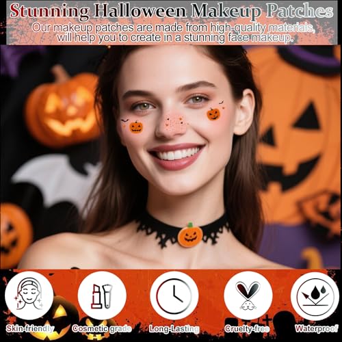 Boko Halloween Glitter Tattoos 10-Pack | Holographic Face Freckles