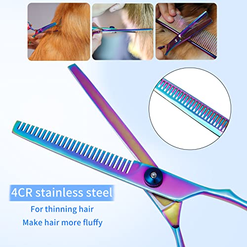 Professional Pet Grooming Scissors Kit - 7" Curved Shears