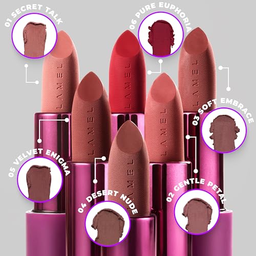 Lamel Rosewood Matte Lipstick – Lightweight, Long-Lasting Color