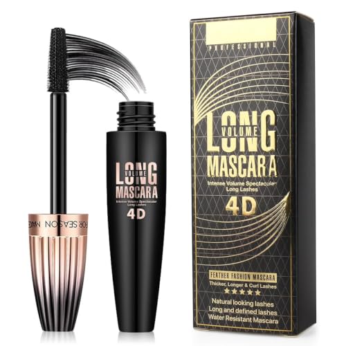 Bieyoc Waterproof 4D Silk Fiber Lash Mascara - Voluminous & Long-Lasting Black