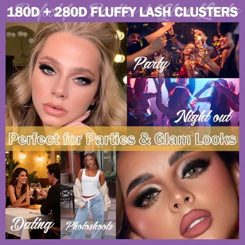 Fluffy Lash Cluster Kit 180D+280D Mega Volume 10-20mm