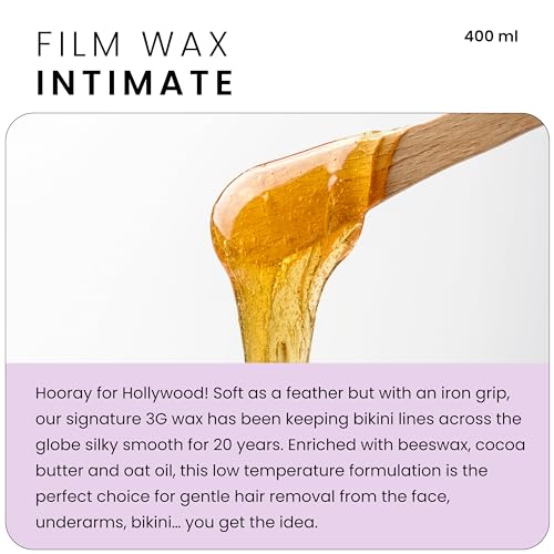 Depileve Hair Removal Wax - Intimate Extra Film Wax for Brazilian and Hollywood Wax - Moisturizing and Soothing for Delicate, Sensitive Skin - 14 oz