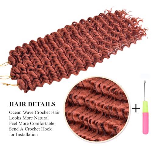 FEILIMEI 22 Inch Ocean Wave Crochet Hair Extensions 6 Pack for Boho Hairstyles