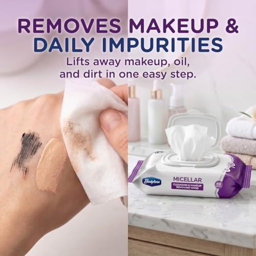Bodyform Hydrating Micellar Cleansing & Makeup Wipes 40 Count Pack of 1