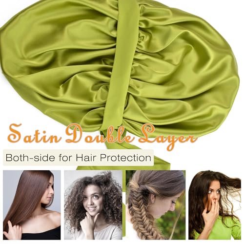 Silk Bonnet for Sleeping Women with Elastic Tie Band