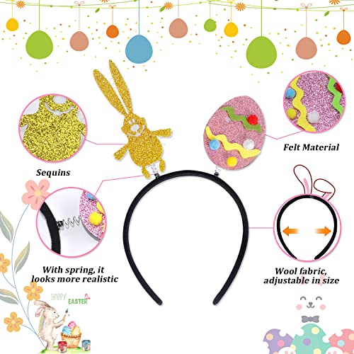 HAIMITI Easter Headband Bunny Ears Chick Hair Band 3D Funny Chicken Design Head Band Easter Decoration Supplies Birthday Hair Accessories