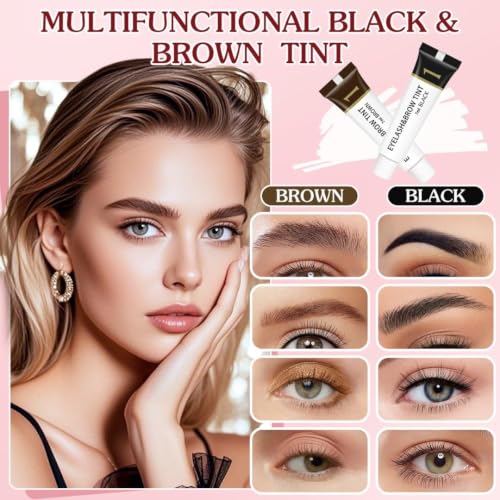Lash & Brow Tint Kit - 6 Week Color, DIY Home Use