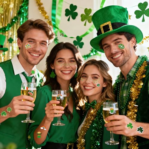 St Patrick's Day Temporary Tattoos & Green Freckles - 56 Designs
