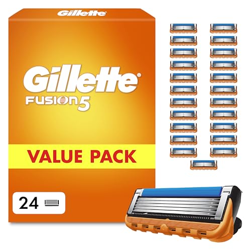 Gillette Fusion5 Razor Blade Refills for Men - 24 Pack, Long-Lasting Shave
