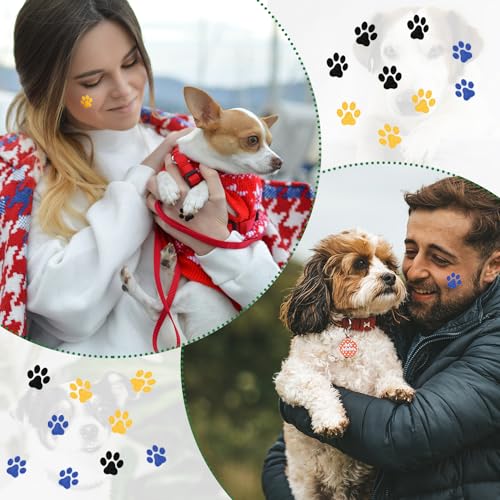 Dog Paw Glitter Temporary Tattoos 30 Sheets 240pcs