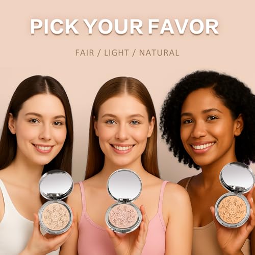 UCANBE 2-in-1 Superfreezed Pressed Setting Powder ? Set & Prime Powder Foundation Compact, Oil Control | Hydrating | Long-Lasting | Alcohol-Free | Paraben-Free | Smooth Matte Finish (Light)