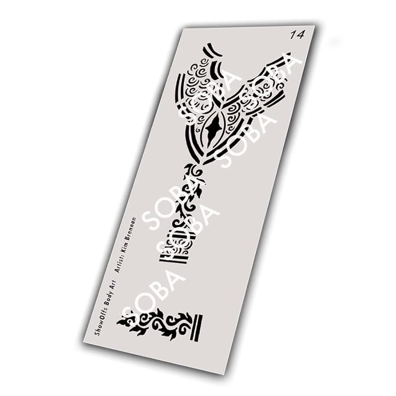 Henna Body Art Airbrush Stencil - ProAiir 7" x 4"
