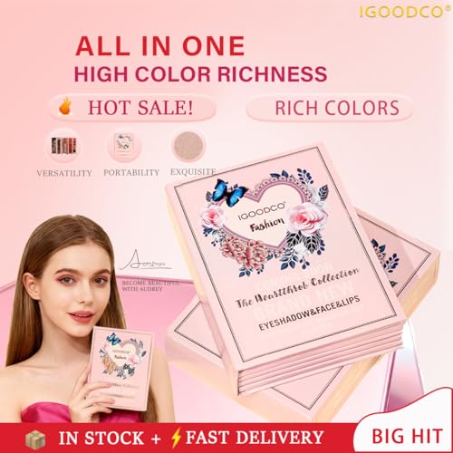 Makeup Book Palette - 6-in-1 Eye Shadow, Blusher & Lipstick