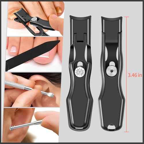 Nail Clippers for Men Toenail Clippers and Fingernail Clipper Toe Nail Clippers for Women Nail Clipper with Long Handle Wide Jaw