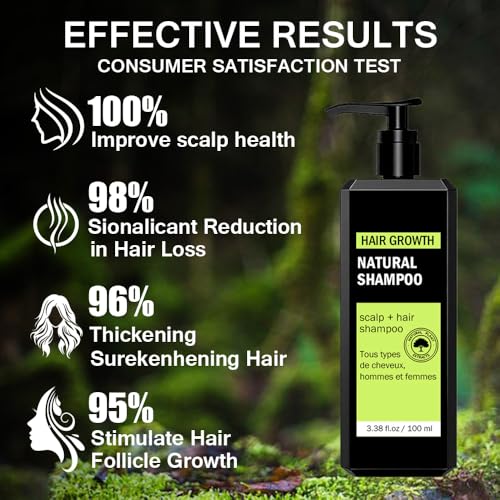Natural Hair Growth Shampoo for Thinning Hair - 2 Pack