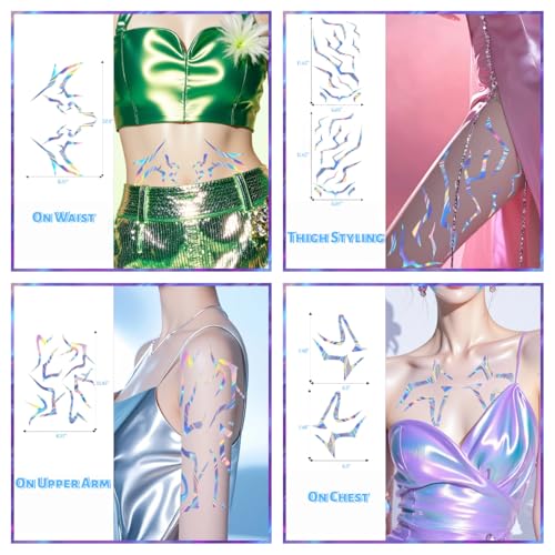 Fantasy Hunter Full Body Tattoo Set - 8 Waterproof Sheets