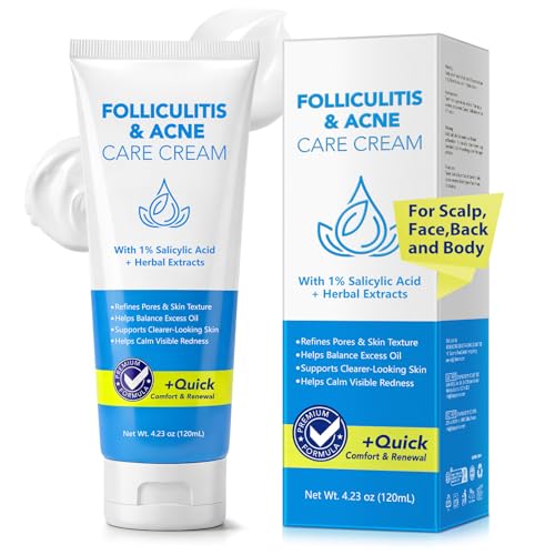 Folliculitis & Acne Care Cream - 120ml for Face, Scalp & Body