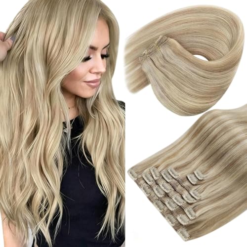 Sunny Hair Clip-In Extensions 18" 120g Remy Human Hair Blonde