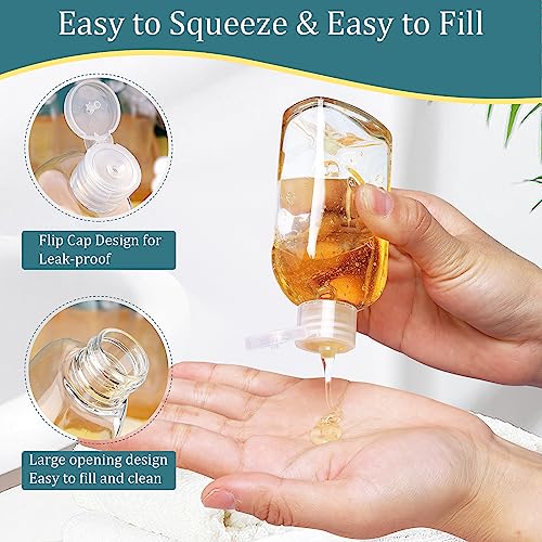 Cosywell 5Pc 3.4oz TSA Approved Travel Bottles with Flip Caps