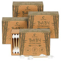 EcoFox Baby Cotton Swabs 220 Count - Bamboo & Pure Cotton