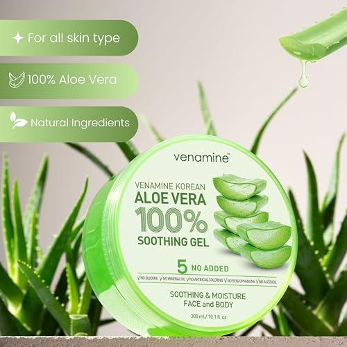 VENAMINE Aloe Vera Soothing Gel 300ml - Face & Body