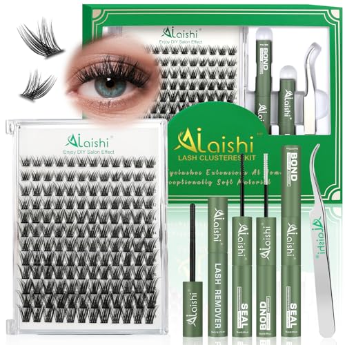 Lash Clusters Kit - 144pcs 10-18mm D Curl Extensions with Bond, Seal & Remover