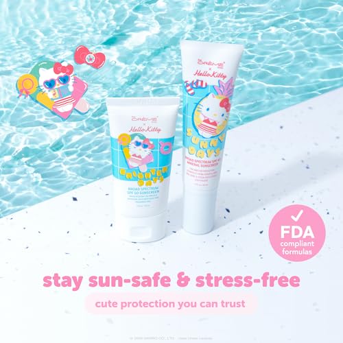 The Cr?me Shop x Hello Kitty Brighter Days Broad Spectrum SPF 50 Sunscreen for Face and Body- Moisturizing Formula, Water Resistant, No Fragrance, No White Cast, Korean Skin Care (1.69 fl oz)