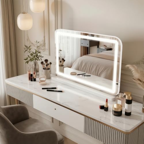 23" x 18" Lighted Vanity Mirror with 3 Color Dimmable LED