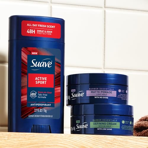 Suave Barber Essentials Men's Hair Pomade Light Hold Matte