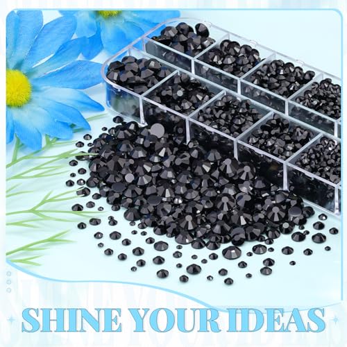 6000 Pcs Flatback Rhinestones Set with B7000 Glue for Crafts