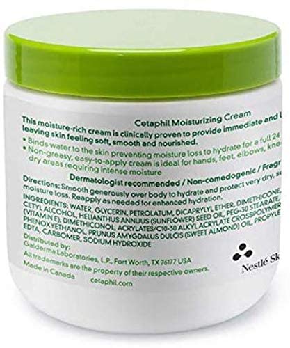 Cetaphil Moisturizing Cream, 16oz (Pack of 2), Hydrating Moisturizer For Dry To Very Dry, Sensitive Skin, Body Cream Completely Restores Skin Barrier In 1 Week, Fragrance Free, Non-Greasy