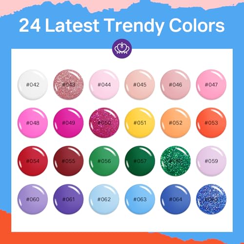 MIZHSE Quick Dry Nail Polish Set, 24 Colors - Fast Drying