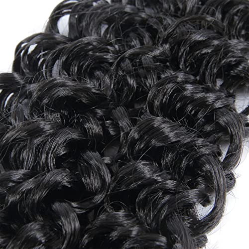 YXCHERISHAIR Curly Crochet Hair GoGo Curl Crochet hair for Women Natural Black Deep Wave Braiding hair,Synthetic Bohemian Crochet Braid Water Wave Crochet hair Extensions(Pack of 2), 18 Inch)