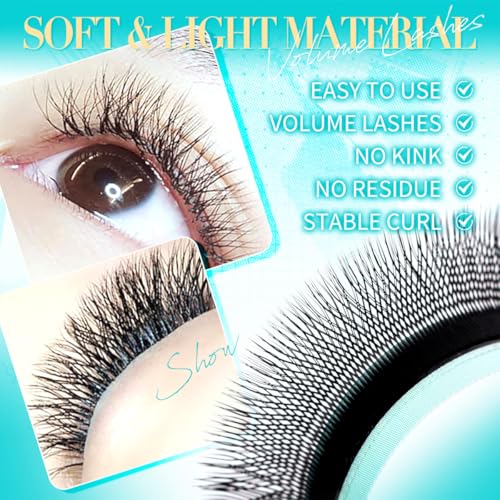 W-Shape Premade Lash Fans 0.07mm L Curl Mix 8-15mm