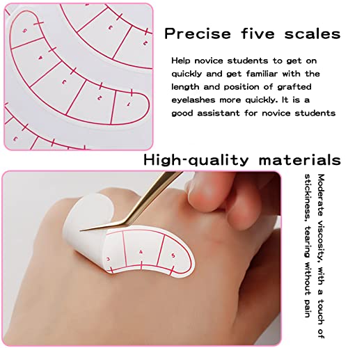 280Pcs Eyelash Extension Eye Pads Paper Patches 3D Eyelash Pads Stickers for Lash Extension Beginner Training Practice Lashes Make Up Tools（20 Sheets）