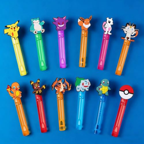 Pokemon Bubble Wands Party Favors, 24-Pack for Kids