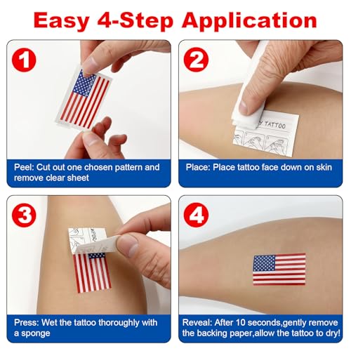 110 Pcs Colombia Flag Temporary Tattoos, Waterproof
