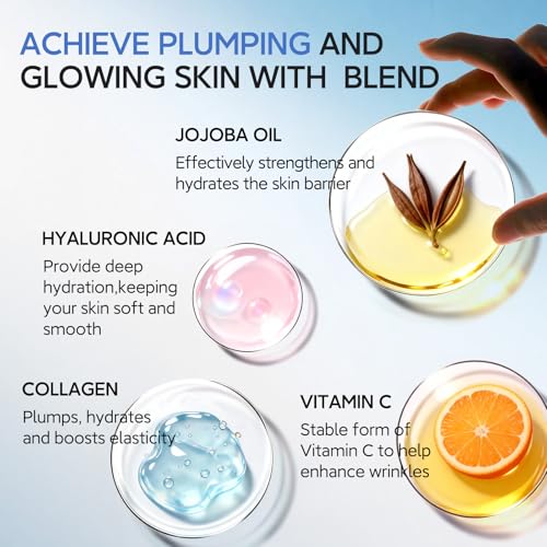 HKH Copper Peptides Serum for Face: 38 Capsules Anti-aging Facial Serum with GHK-Cu Peptide & Hyaluronic Acid for Fine Lines Wrinkles & Dryness - Daily Use for 30+ Women - Travel-Friendly