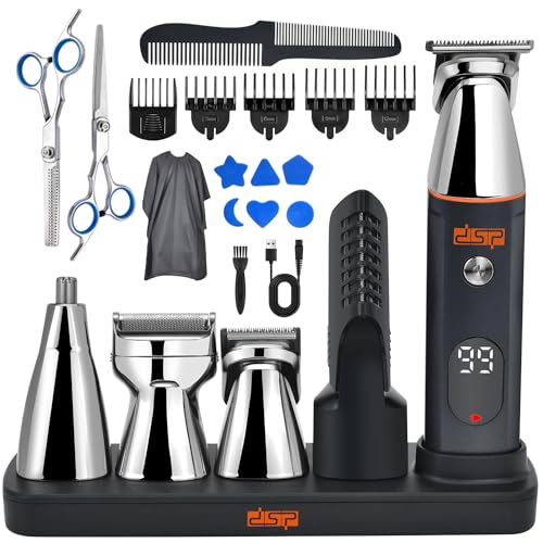 DSP¢ç Beard Trimmer Rechargeable Body Grooming Sets Facial Hair Shaver for Nose Ear Public Hair Cutting Machine IPX7 Waterproof