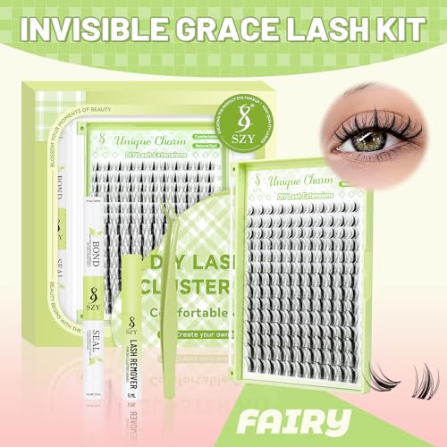 Fairy Lash Clusters Kit 154Pcs DIY Eyelash Extensions Wispy Natural