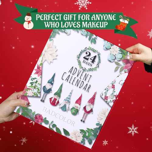Makeup Advent Calendar 2025, 24 Days Christmas Countdown Calendar Surprise Gift Kit, Xmas Holiday Festival Cosmetic Starter Makeup Set with 24 Beauty Boxes for Women Girls Teens