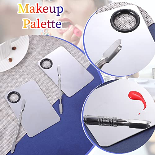 BESARME Stainless Steel Makeup Mixing Palette Set with Spatula