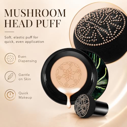Aurovida Moisture Cushion CC Cream Foundation with Mushroom Head