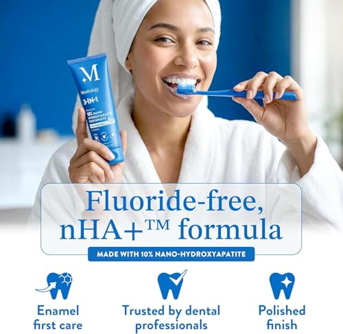 Mouthology 10% Nano Hydroxyapatite Toothpaste - Fluoride Free Mint, 4 oz